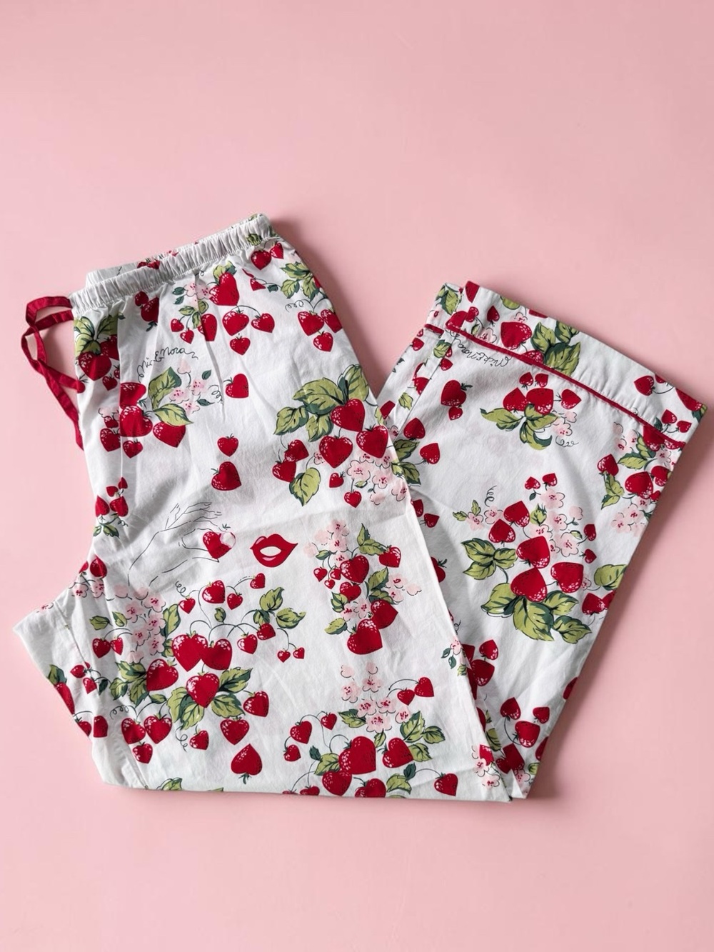 Nick & Nora Strawberry Pajama Pants | LARGE